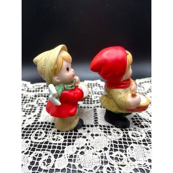 Vintage Homco Christmas Drummer Boy Pair Bisque Figurines Holiday Decor 1980s - Picture 7 of 8